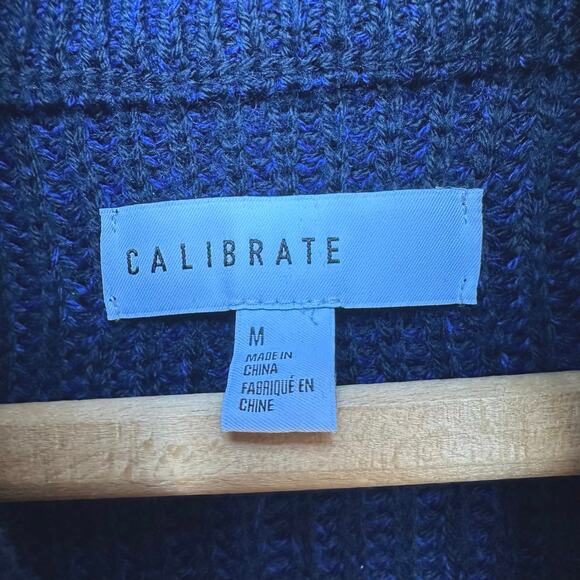 Calibrate Men’s Full Zip Sweater - Size M - Merino Wool Blend - Picture 2 of 5